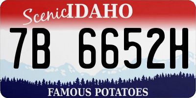 ID license plate 7B6652H
