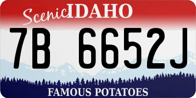ID license plate 7B6652J