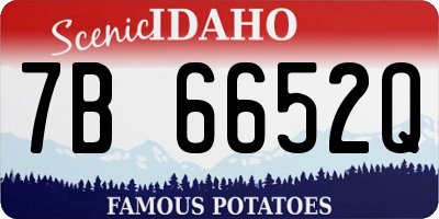 ID license plate 7B6652Q
