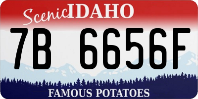 ID license plate 7B6656F