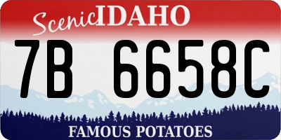 ID license plate 7B6658C