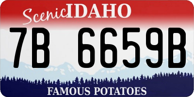 ID license plate 7B6659B