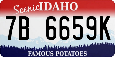 ID license plate 7B6659K