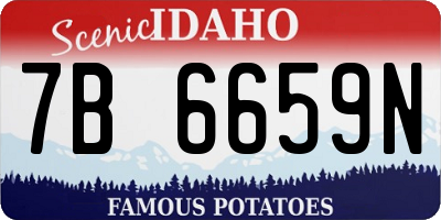 ID license plate 7B6659N