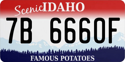 ID license plate 7B6660F