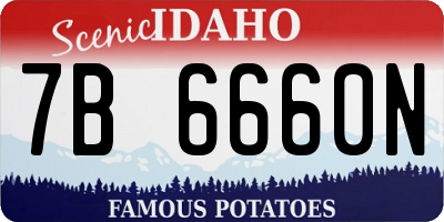 ID license plate 7B6660N
