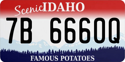 ID license plate 7B6660Q