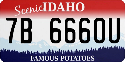 ID license plate 7B6660U
