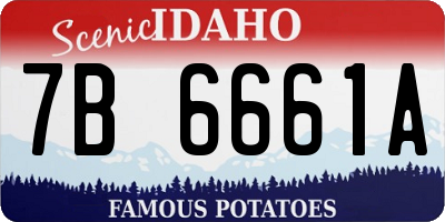ID license plate 7B6661A