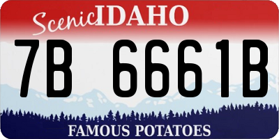 ID license plate 7B6661B