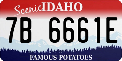ID license plate 7B6661E