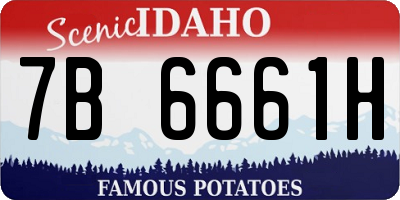 ID license plate 7B6661H