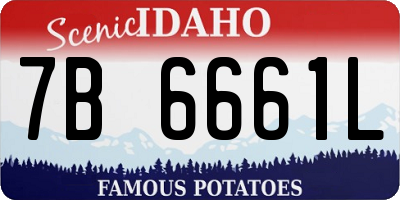 ID license plate 7B6661L