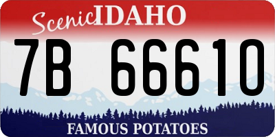ID license plate 7B6661O