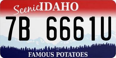ID license plate 7B6661U