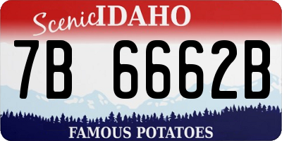 ID license plate 7B6662B