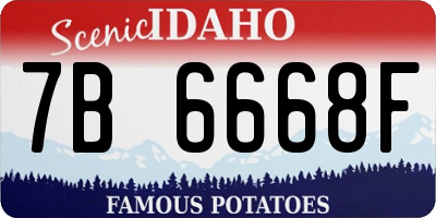 ID license plate 7B6668F