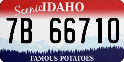 ID license plate 7B6671O