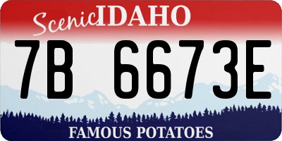 ID license plate 7B6673E