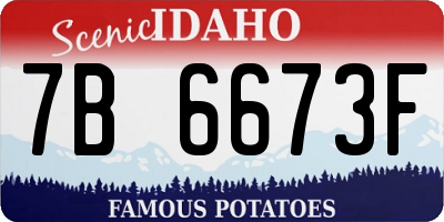 ID license plate 7B6673F