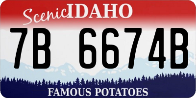 ID license plate 7B6674B