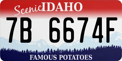 ID license plate 7B6674F