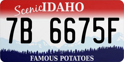 ID license plate 7B6675F