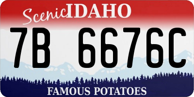 ID license plate 7B6676C