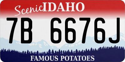 ID license plate 7B6676J