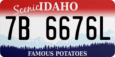 ID license plate 7B6676L