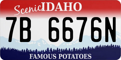 ID license plate 7B6676N
