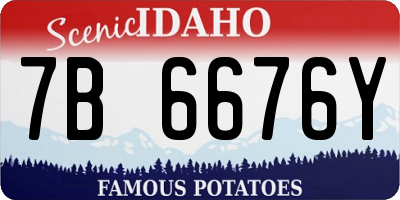 ID license plate 7B6676Y