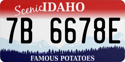 ID license plate 7B6678E