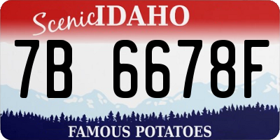 ID license plate 7B6678F