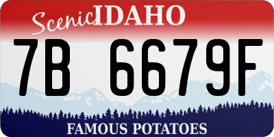 ID license plate 7B6679F