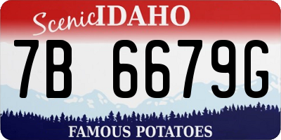 ID license plate 7B6679G