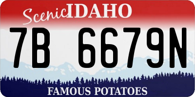 ID license plate 7B6679N