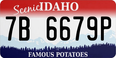 ID license plate 7B6679P