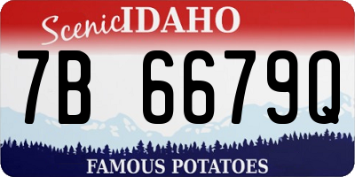 ID license plate 7B6679Q