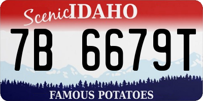 ID license plate 7B6679T