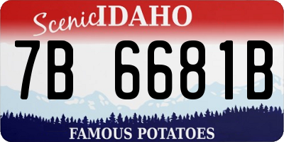 ID license plate 7B6681B