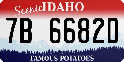 ID license plate 7B6682D