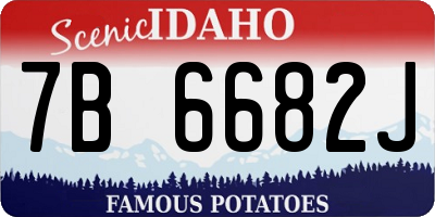ID license plate 7B6682J