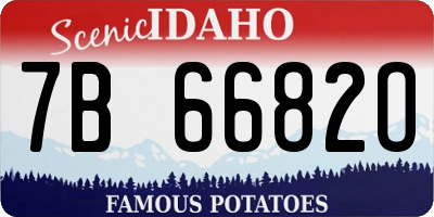 ID license plate 7B6682O