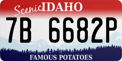 ID license plate 7B6682P
