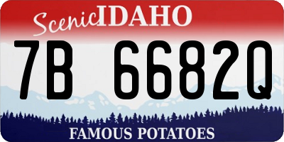 ID license plate 7B6682Q