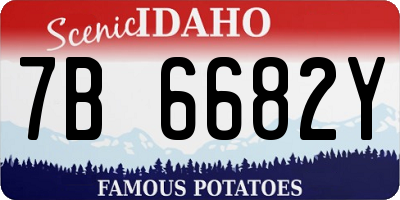 ID license plate 7B6682Y