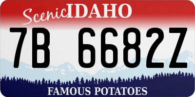 ID license plate 7B6682Z
