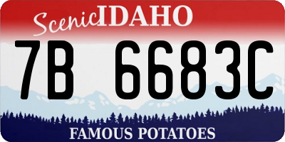 ID license plate 7B6683C