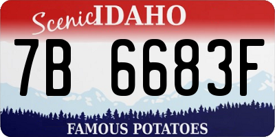 ID license plate 7B6683F